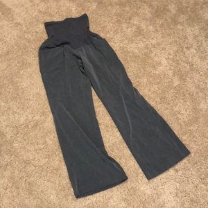 Gray over belly maternity dress pants
